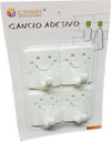Set-4-Ganci-Appendini-Da-Parete-Adesive-Casa-Cucina-Bagno-Attaccapanni-Smile