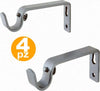 Set 4 Ganci Gancio Supporto Per Bastone Tenda Max 2 Cm Acciaio Fissaggio Parete Casa e cucina/Tessili per la casa/Accessori per tende e tendine/Bastoni e binari Trade Shop italia - Napoli, Commerciovirtuoso.it