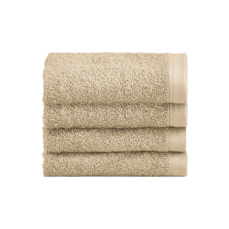 Biancoperla Set 4 Lavette in Spugna di Cotone Tinta Unita - Perla