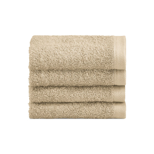 Biancoperla Set 4 Lavette in Spugna di Cotone Tinta Unita - Perla