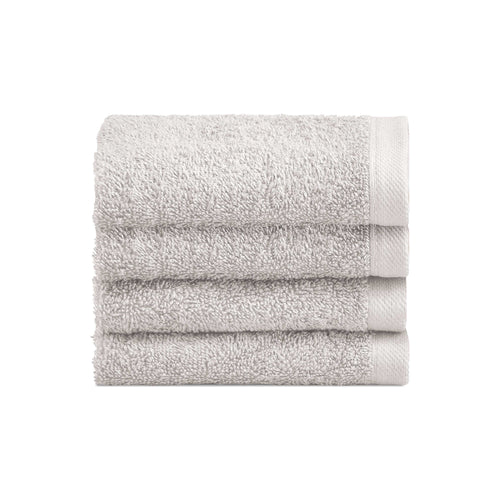 Biancoperla Set 4 Lavette in Spugna di Cotone Tinta Unita - Perla