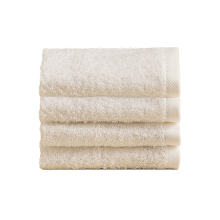 Biancoperla Set 4 Lavette in Spugna di Cotone Tinta Unita - Perla