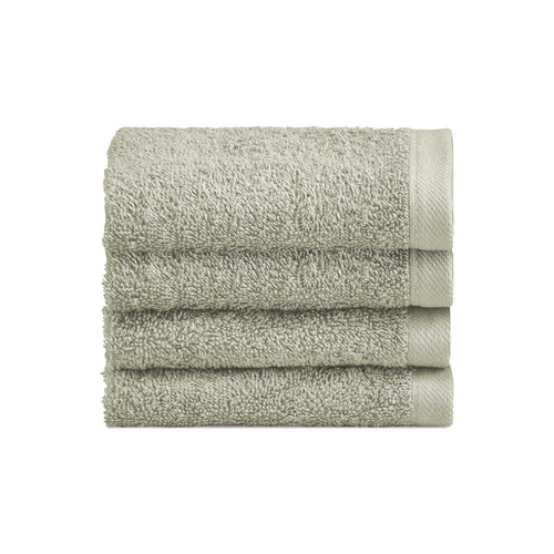 Biancoperla Set 4 Lavette in Spugna di Cotone Tinta Unita - Perla