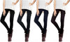 Set-4-Leggings-Fantasia-Ethnic-Donna-Effetto-Termico-Interno-Felpato-Elastico