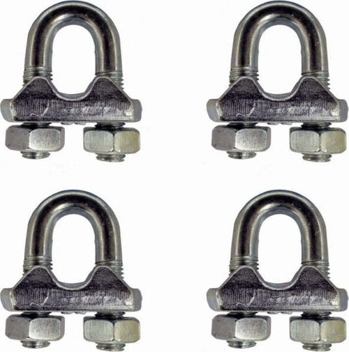 Set-4-Morsetti-Morsetto-Ferma-Serra-Fune-10mm-In-Acciaio-Inossidabile-Ferramenta