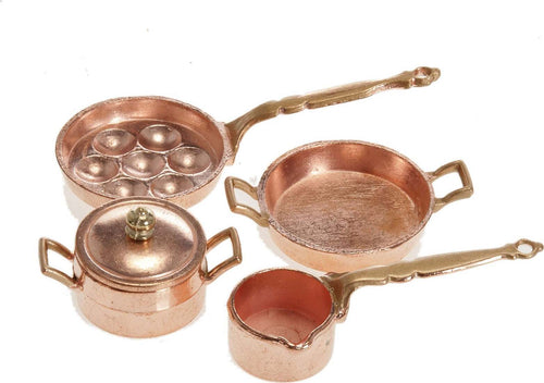 Set 4 padelle e pentoline in Metallo effetto rame decorazione per case presepe Casa e cucina/Decorazioni per interni/Addobbi e decorazioni per ricorrenze/Decorazioni natalizie/Presepi/Statuine e fondali per il presepe MagiediNatale.it - Altamura, Commerciovirtuoso.it