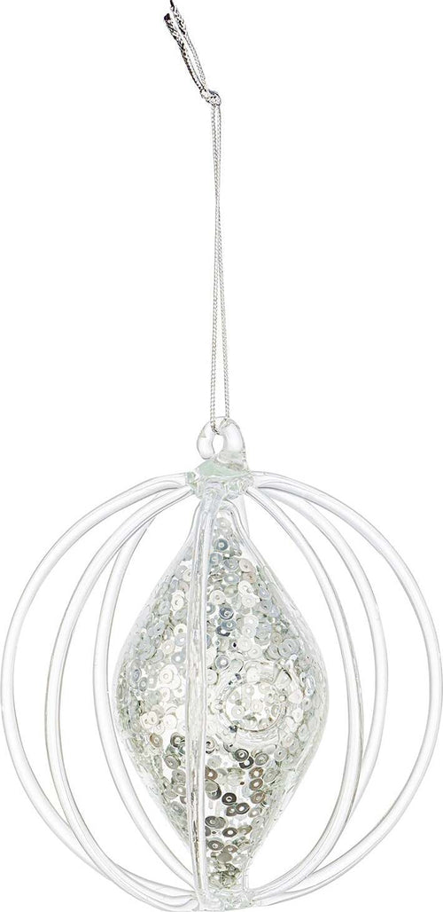 Set 4 palline di natale decorazione per albero natalizio color argento, Pendaglio decorato 9,2 cm Casa e cucina/Decorazioni per interni/Addobbi e decorazioni per ricorrenze/Decorazioni natalizie/Addobbi e decorazioni/Palle e palline MagiediNatale.it - Altamura, Commerciovirtuoso.it