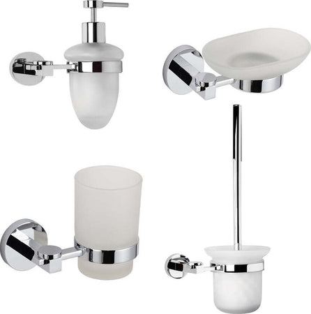 Set 4 Pezzi Accessori da Bagno Margherita 010 Ottone Cromato Casa e cucina/Bagno/Accessori per il bagno/Dosatori e porta accessori/Dosatori per sapone liquido Ogomondo - Martina Franca, Commerciovirtuoso.it