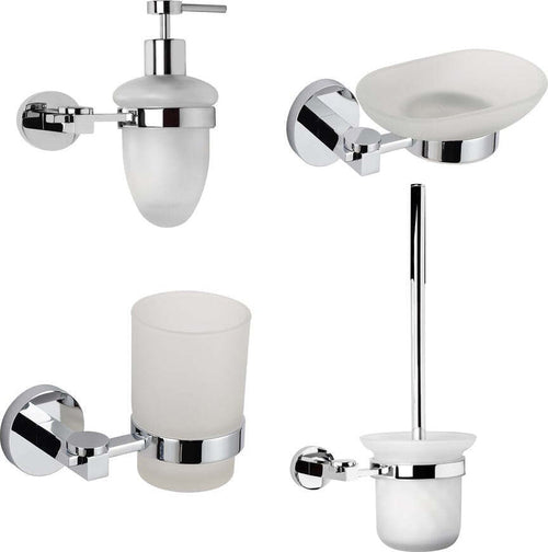 Set 4 Pezzi Accessori da Bagno Margherita 010 Ottone Cromato Casa e cucina/Bagno/Accessori per il bagno/Dosatori e porta accessori/Dosatori per sapone liquido Ogomondo - Martina Franca, Commerciovirtuoso.it