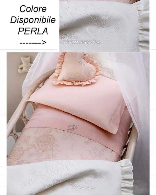 SET-4-PEZZI-COMPLETO-COPRIPIUMINO-BATTESIMO-CULLA-COLLEZIONE-BLUMARINE-BABY-COLORE-PERLA-RASO-DI-COTONE