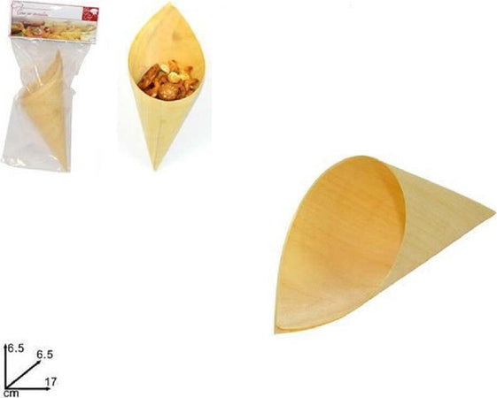 Set 4 Pezzi Cono Coni Bamboo Legno 17cm Buffet Finger Food Ciotola Stuzzichini Casa, arredamento e bricolage > Cucina > Monouso Trade Shop italia - Napoli, Commerciovirtuoso.it