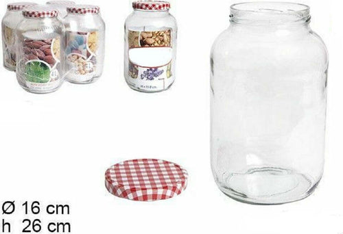 Set 4 Pezzi Contenitore Barattolo In Vetro Con Coperchio Capacit? 4 Litri Casa, arredamento e bricolage > Cucina > Barattoli e Contenitori Trade Shop italia - Napoli, Commerciovirtuoso.it