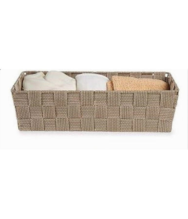 Set 4 Pezzi Contenitori Beige Scatola In Tessuto Organizer Porta Oggetti 79063