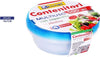Set-4-Pezzi-Contenitori-Multiuso-Tondo-Con-Coperchio-In-Plastica-500-Ml-Cucina