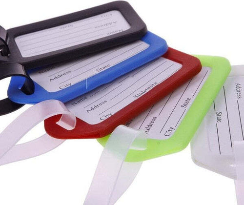 Set-4-Pezzi-Etichette-Etichetta-Bagaglio-Aereo-Valigie-Targhette-Targhetta