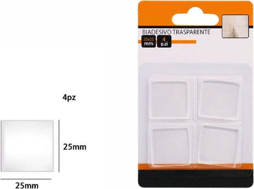 Set 4 Pezzi Gommini Biadesivo Trasparente Protezione Quadrati 25 X 25 Mm 66104 Casa, arredamento e bricolage > Bricolage e fai da te > Minuteria Trade Shop italia - Napoli, Commerciovirtuoso.it