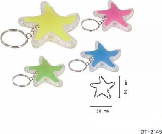 Set-4-Pezzi-Mini-Torcia-Led-Portachiavi-A-Forma-Di-Stella-Tascabile-50mm-Dt-2145