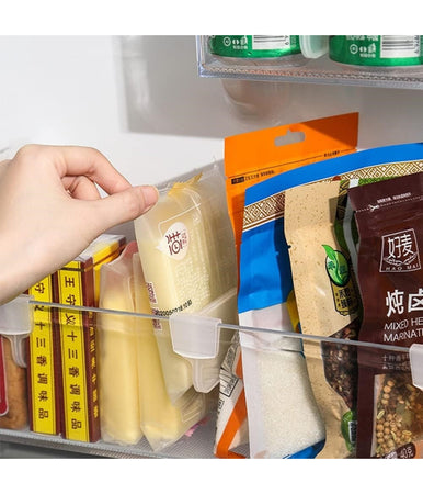 Set 4 Pezzi Organizzatori Divisori Scomparti In Plastica Per Frigorifero Cucina