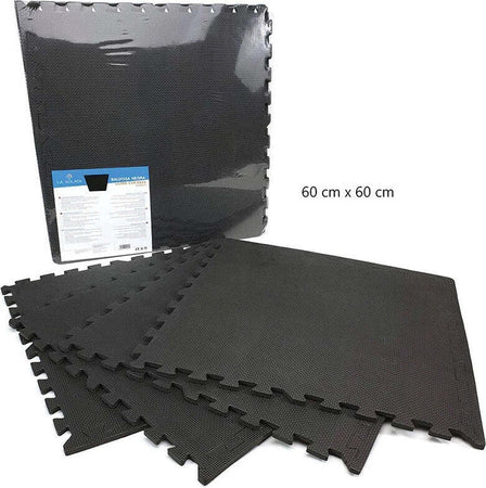 Set 4 Pezzi Piastrella Eva Colore Nero 60 X 60 Cm Tappeto Puzzle Multiuso 194701 Casa e cucina/Tessili per la casa/Tappeti e tappetini/Scendiletto Trade Shop italia - Napoli, Commerciovirtuoso.it