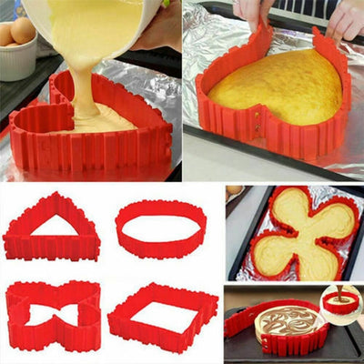 Set 4 Pezzi Stampo Torta Magico Pieghevole Crea Forme Torta Dolci In Silicone Casa e cucina/Teglie da forno e accessori per pasticceria/Teglie e stampi/Teglie per muffin e cupcake Trade Shop italia - Napoli, Commerciovirtuoso.it