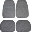 Set-4-Pezzi-Tappetini-Tappetino-Moquette-Grigio-Tessuto-Auto-Antiscivolo