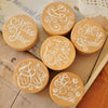 Set-4-Pezzi-Timbri-Effetto-Legno-Happy-Birthday-Timbro-Doppio-Tampone