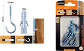 Set 4 Pezzi Viti Vite A Gancio 4.2x75mm + Tasselli Con Alette Tassello M10 90740 Fai da te/Ferramenta/Chiodi viti ed elementi di fissaggio/Kit di bulloni e dadi Trade Shop italia - Napoli, Commerciovirtuoso.it