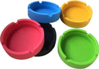SET 4 POSACENERE TONDO IN PLASTICA COLORATO PORTACENERE POSA CENERE PORTA CENERE Casa e cucina/Decorazioni per interni/Posacenere Trade Shop italia - Napoli, Commerciovirtuoso.it