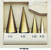 Set-4-Punte-Frese-Coniche-Scalino-Gradini-Allargafori-4-32-4-30-4-20-4-12
