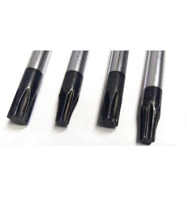 Set 4 Pz Cacciaviti Torx Extra Lunghi Con Punta Magnetica 600 Mm T20 T25 T30 T40