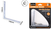 Set 4 Pz Lastrine Ad Angolo Lastrina Angolare 100x100x15x2 Mm Viti Mobili 57117 Fai da te/Ferramenta/Chiodi viti ed elementi di fissaggio/Staffa Trade Shop italia - Napoli, Commerciovirtuoso.it