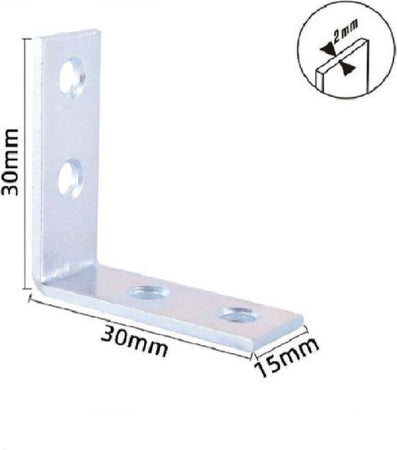 Set 4 Pz Lastrine Ad Angolo Lastrina Angolare 30x30x15x2mm Con Viti Mobili 57111 Fai da te/Ferramenta/Chiodi viti ed elementi di fissaggio/Staffa Trade Shop italia - Napoli, Commerciovirtuoso.it