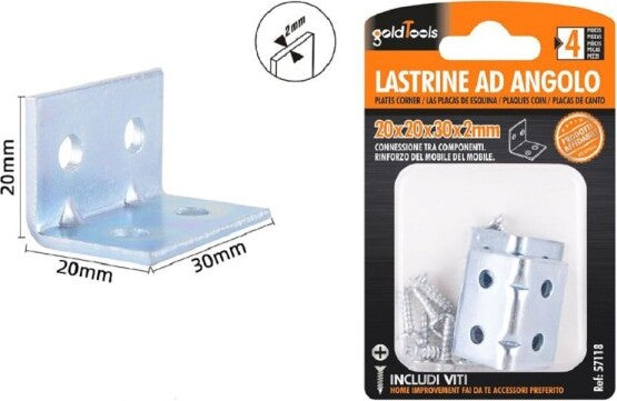 Set-4-Pz-Lastrine-Lastrina-Ad-Angolo-Angolare-20x20x30x2mm-Con-Viti-Mobili-57118