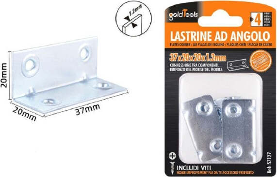 Set-4-Pz-Lastrine-Lastrina-Ad-Angolo-Angolare-37x20x20x1.2-Mm-Viti-Mobili-57127