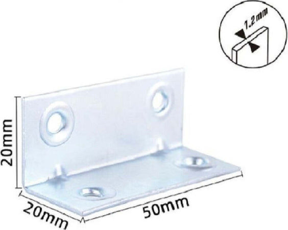 Set 4 Pz Lastrine Lastrina Ad Angolo Angolare 50x20x20x1.2 Mm Viti Mobili 57128 Fai da te/Ferramenta/Chiodi viti ed elementi di fissaggio/Staffa Trade Shop italia - Napoli, Commerciovirtuoso.it