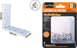 Set 4 Pz Lastrine Lastrina Ad Angolo Angolare 60x60x30x2mm Con Viti Mobili 57122 Fai da te/Ferramenta/Chiodi viti ed elementi di fissaggio/Staffa Trade Shop italia - Napoli, Commerciovirtuoso.it