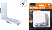 Set 4 Pz Lastrine Lastrina Ad Angolo Angolare 75x75x30x2mm Con Viti Mobili 57124 Fai da te/Ferramenta/Chiodi viti ed elementi di fissaggio/Staffa Trade Shop italia - Napoli, Commerciovirtuoso.it