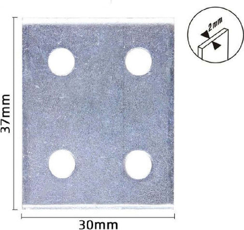 Set 4 Pz Lastrine Lastrina Piastra Di Giunzione 37x30x2mm Con Viti Mobili 57136 Fai da te/Ferramenta/Chiodi viti ed elementi di fissaggio/Staffa Trade Shop italia - Napoli, Commerciovirtuoso.it