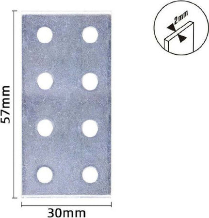 Set 4 Pz Lastrine Lastrina Piastra Di Giunzione 57x30x2 Mm Con Viti Mobili 57137 Fai da te/Ferramenta/Chiodi viti ed elementi di fissaggio/Staffa Trade Shop italia - Napoli, Commerciovirtuoso.it