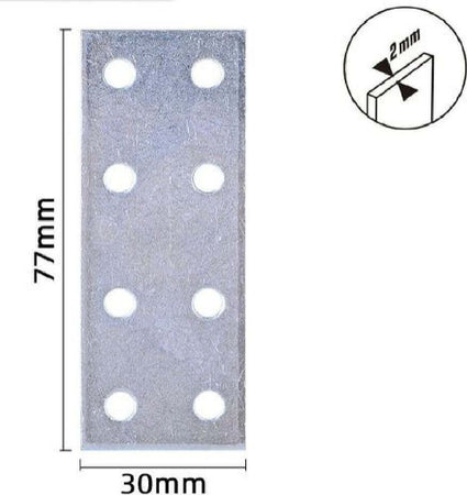 Set 4 Pz Lastrine Lastrina Piastra Di Giunzione 77x30x2 Mm Con Viti Mobili 57138 Fai da te/Ferramenta/Chiodi viti ed elementi di fissaggio/Staffa Trade Shop italia - Napoli, Commerciovirtuoso.it