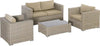 Set-4-Pz-Salotto-da-Esterni-in-Rattan-con-1-Divano,-2-Poltrone-e-1-Tavolino,-Kaki-e-Beige-860-211