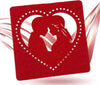 Set-4-Pz-Sottobicchieri-10x10cm-Quadrato-Cuore-Tessuto-Rosso-San-Valentino-95455
