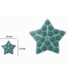 Set 4 Pz Tappetini Antiscivolo Verde Stella Per Doccia Vasca Con Ventosa 69973