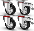 Set 4 Ruote Piroettanti Per Carichi Pesanti Girevole 360? Con Freno 80x63x H90mm Fai da te/Prodotti per la costruzione/Prodotti per il trasporto materiali/Rotelle industriali/Rotelle piatte Trade Shop italia - Napoli, Commerciovirtuoso.it