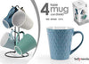 Set 4 tazze Mug con stand Gicos Casa e cucina/Stoviglie/Piatti ciotole e vassoi/Tazze e piattini/Tazze da tè Scontolo.net - Potenza, Commerciovirtuoso.it