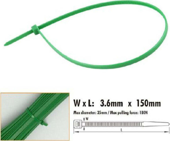 Set 40 Pz Fascette Cavi Cavo Verde Stringenti In Plastica Nylon 3.6x150mm 92394 Fai da te/Materiale elettrico/Gestione del cavo/Stringicavi Trade Shop italia - Napoli, Commerciovirtuoso.it