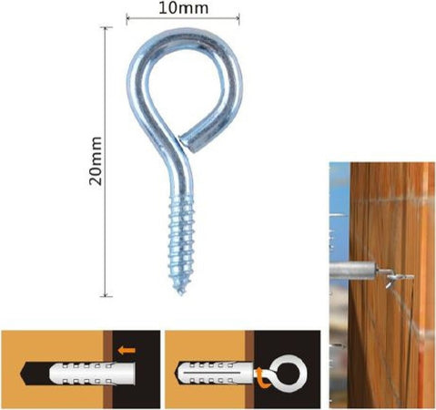 Set 41pz Viti Vite A Occhiello Gancio Chiuso 10x20mm Filettatura Per Legno 90723 Fai da te/Ferramenta/Chiodi viti ed elementi di fissaggio/Kit di bulloni e dadi Trade Shop italia - Napoli, Commerciovirtuoso.it
