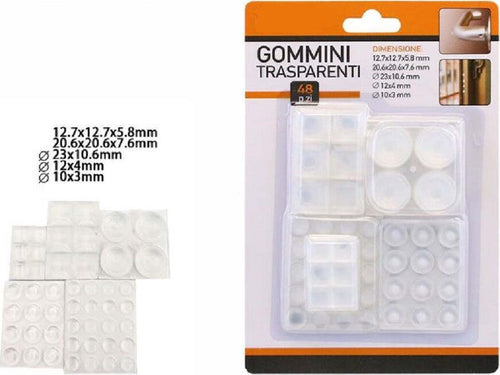 Set 48 Pezzi Gommini Adesivi Protezione Pavimenti Trasparenti Varie Misure 66106 Casa, arredamento e bricolage > Bricolage e fai da te > Minuteria Trade Shop italia - Napoli, Commerciovirtuoso.it