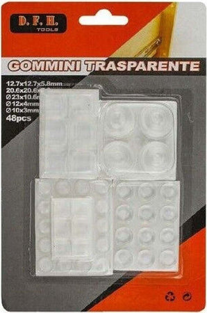 Set 48 Pezzi Gommini Adesivi Protezione Pavimenti Trasparenti Varie Misure 66106 Casa, arredamento e bricolage > Bricolage e fai da te > Minuteria Trade Shop italia - Napoli, Commerciovirtuoso.it