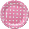 SET 48 PEZZI PIATTI CARTA 23 CM ROSA POIS MATRIMONIO NASCITA BATTESIMO FESTE  Trade Shop italia - Napoli, Commerciovirtuoso.it